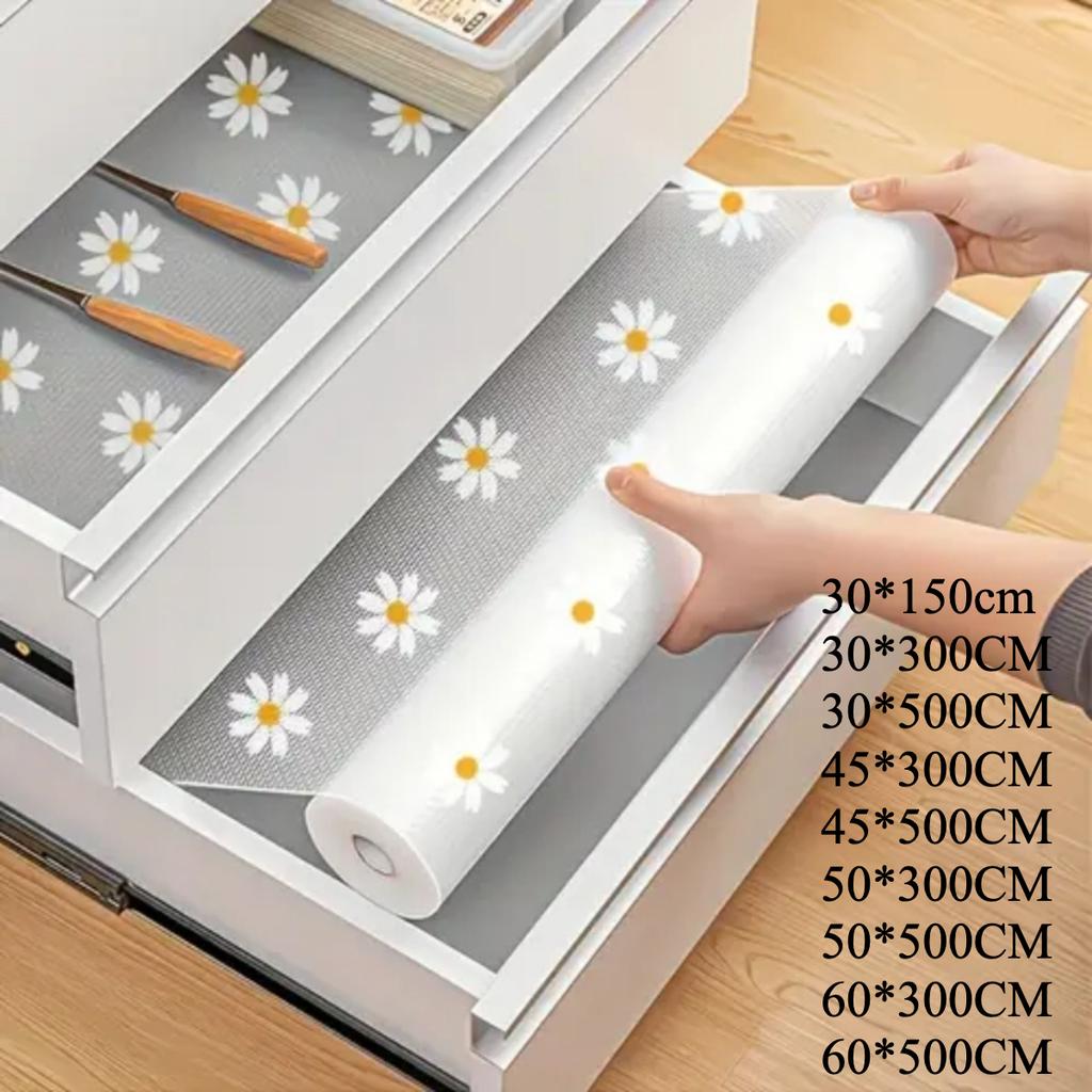 1 Rolo Forro Impermeável para Armário - Almofada de Plástico Fácil de Limpar, Impermeável, Resistente a Óleo, Antiderrapante e Durável Forro para Prateleira | Pode Ser Cortado