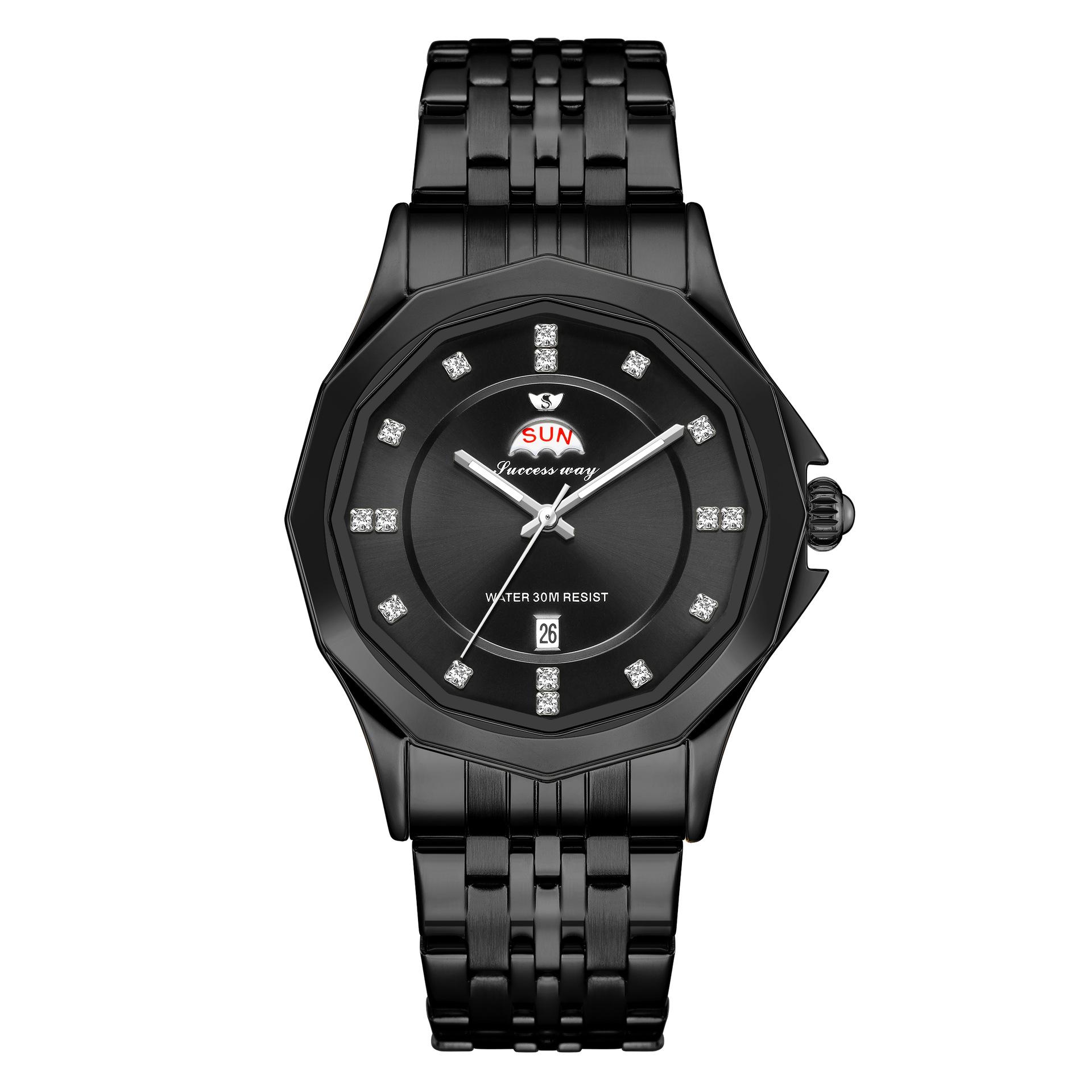 

Fashion High-End Calendar Steel Belt Men S Watch Sports Business Watch