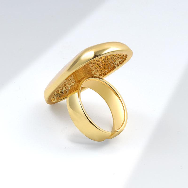 Punk Metal Glossy Irregular Geometric Finger Rings For Women Men Gothic Minimalist Fashion Jewelry Gifts