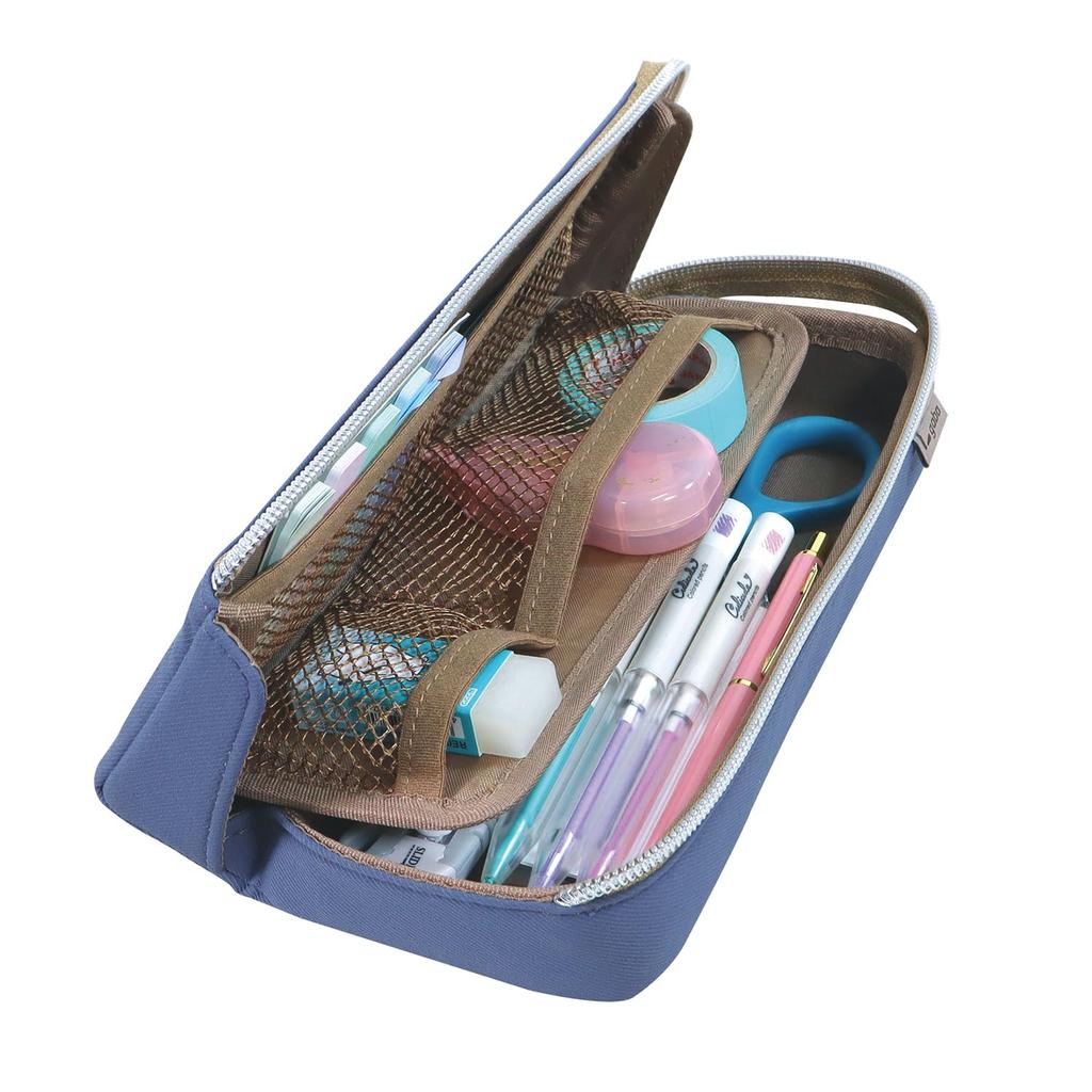 Kutsuwa Ergaba Pencil AK067BL Case, Blue,