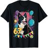 Border Collie Dog 67th Birthday Themed Party 67 Years Old T-Shirt