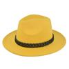 British retro jazz hat easiest for match chain hat women's large brim woolen hat felt hat imitation sheep hat flat brim hat no