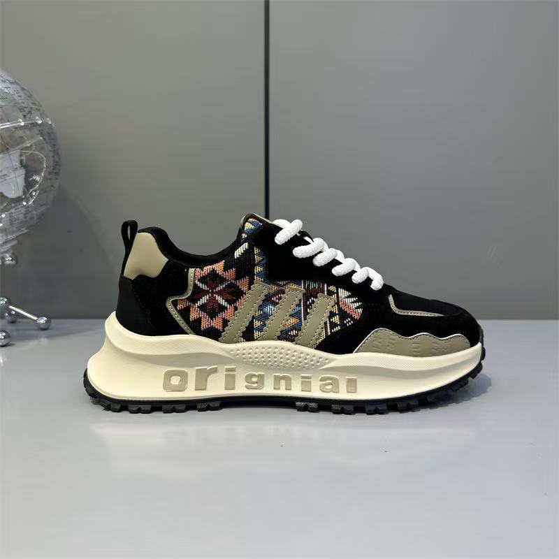 Light Luxury Low-key Classic Embroidered Cloth Dad Shoes Light Breathable Youth Foreign Trend Casual Shoes Comfortable Board Shoes