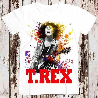 230 Gsm 100% Bavlna T Rex Rocková Kapela Mark Bolan Hudební Tričko Top Unisex Dámské Vintage Tričko 8246