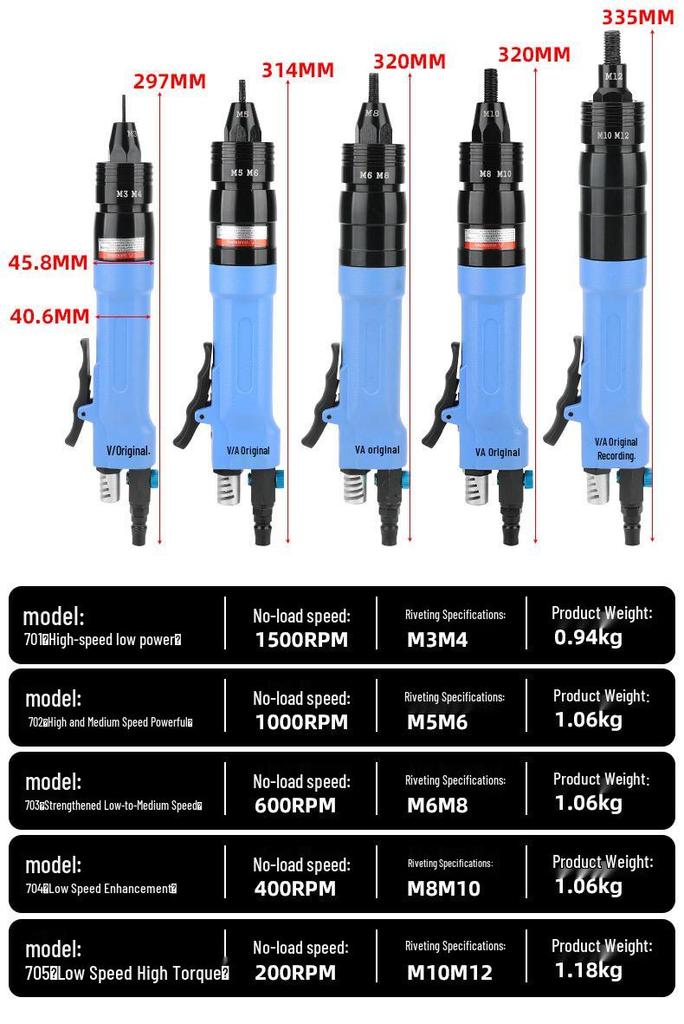Taiwan Baima W02 Pneumatic Rivet Nut Gun & Screw Thread Tool