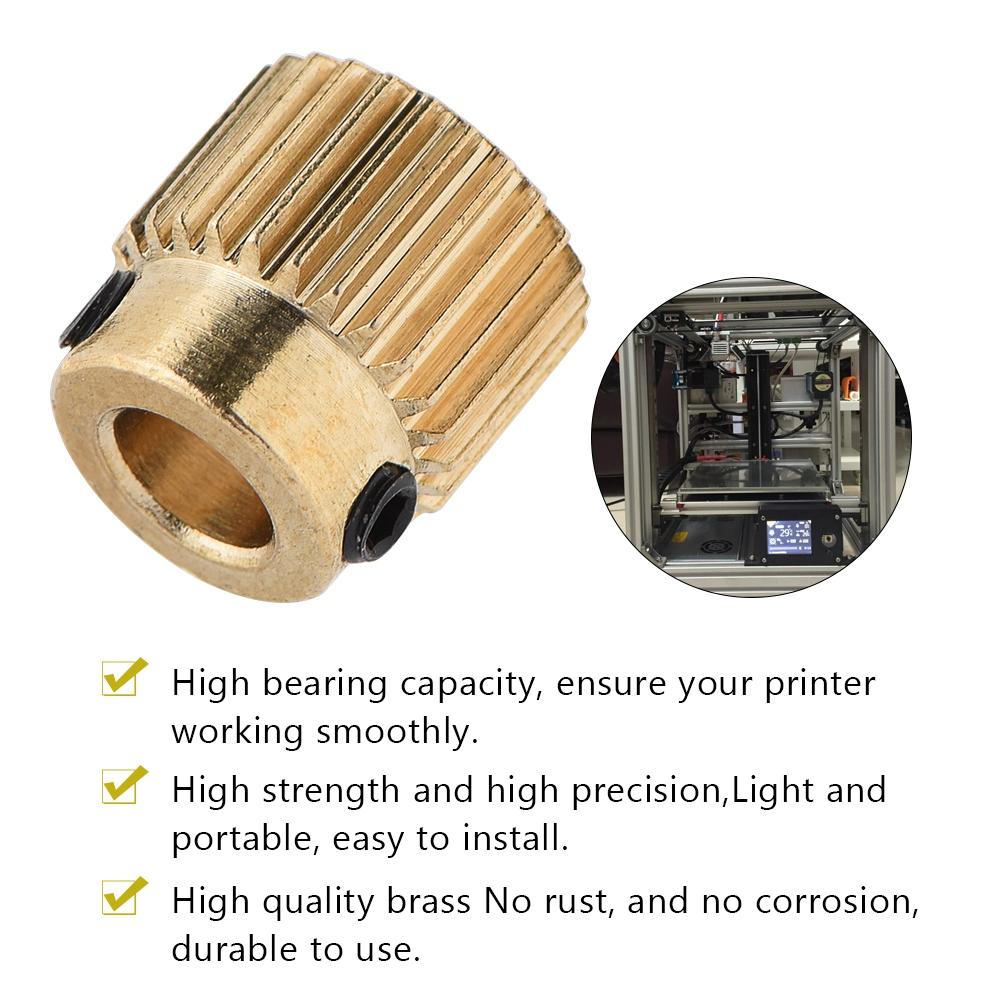 10pcs 3D Printer Accessories High Quality Brass Drive Gear for MK7 MK8 Extruder 26 Teeth