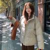 Handu Yishe plaid stand-up collar cotton-padded clothes for women's winter new loose and thickened padded small short cotton-padded jacket
