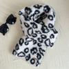 Korean Style Imitation Wool Scarf Lightweight Winter Shawl Fashion Leopard Print Scarf  Unisex