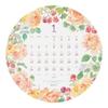 Midori 2025 Calendar Wall Hanging Round Country Time Wreath Pattern 31324006