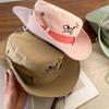 Big Brim Western Cowboy Hat Visor Sunscreen Fisherman Hat Retro Puppy Bucket Hat  Women