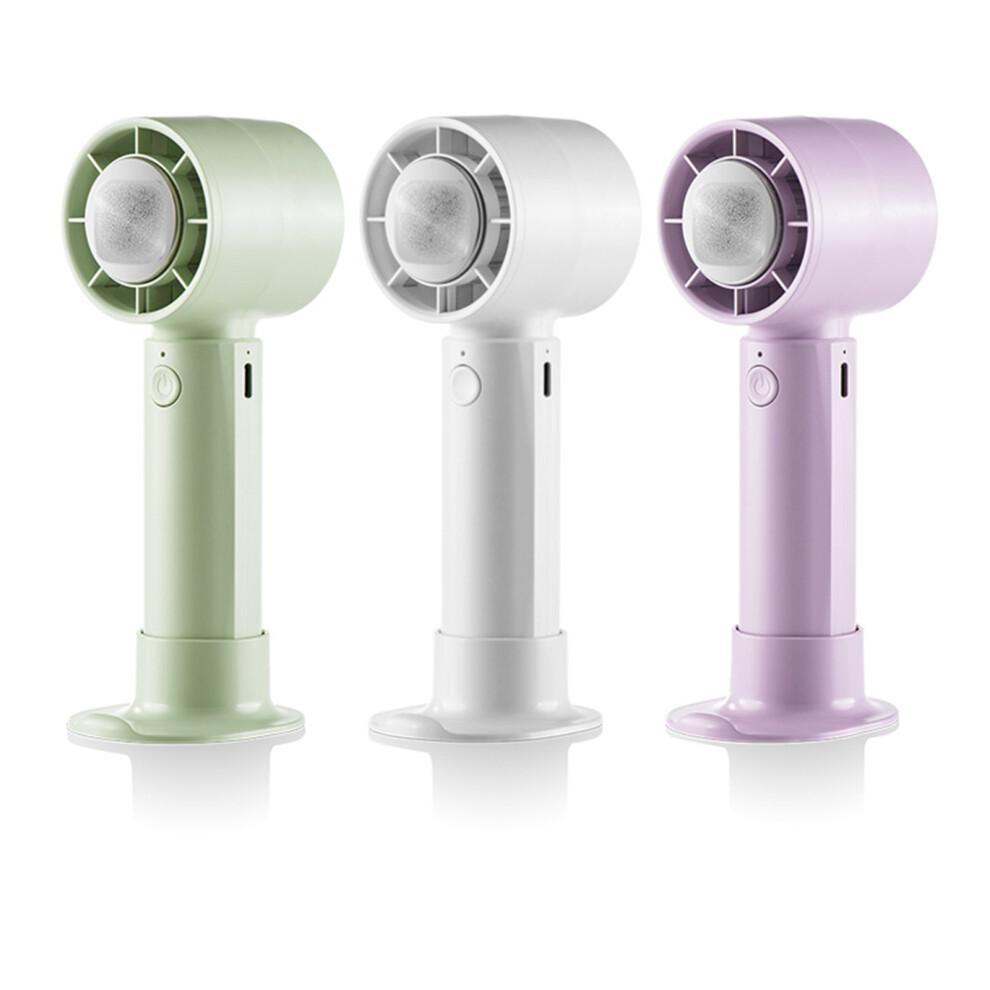 Tragbarer Handventilator 3 Geschwindigkeiten Mini Kühlender Schreibtischventilator Leise-Weiß