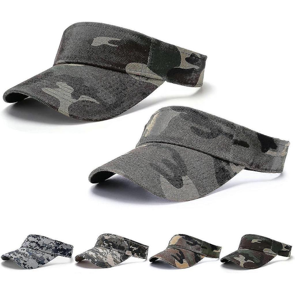 Cappello visiera parasole - Visiera da golf regolabile Cappellino visiera parasole mimetico Cappellini visiera unisex Cappellino da baseball per coda di cavallo Visiera per tennis da corsa per uomo