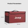 Car Trunk Organizer Box Leather Folding Storage Bag For Jeep Grand Cherokee Wrangler JK Gladiator Compass Renegade Wagoneer Aven