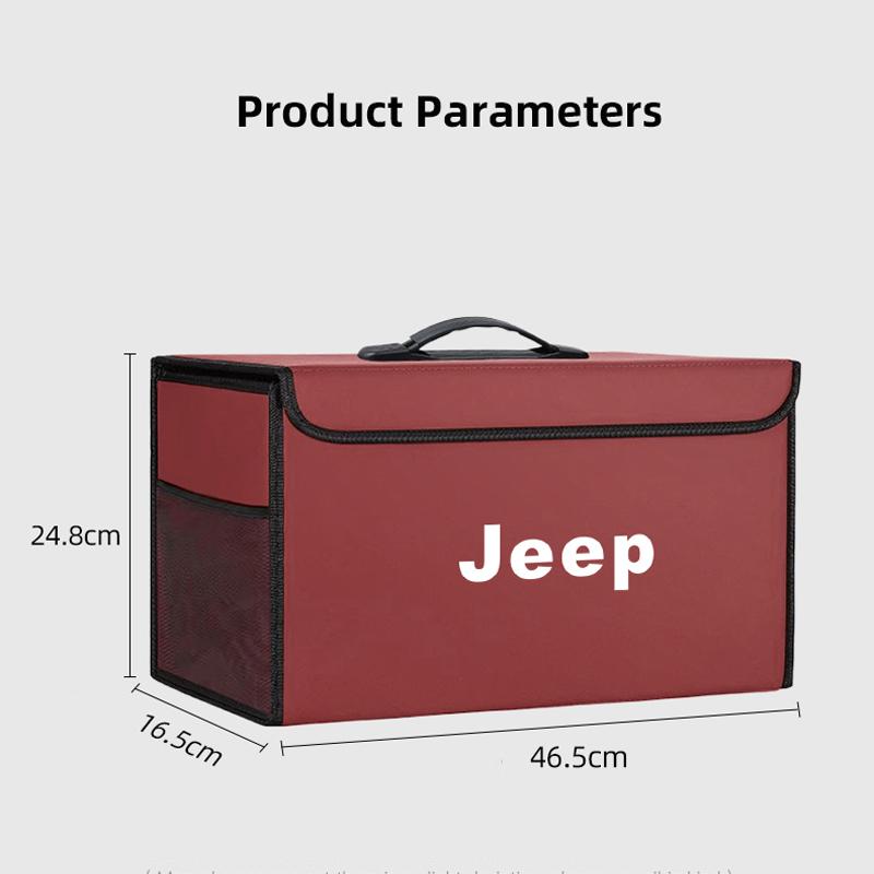 Car Trunk Organizer Box Leather Folding Storage Bag For Jeep Grand Cherokee Wrangler JK Gladiator Compass Renegade Wagoneer Aven