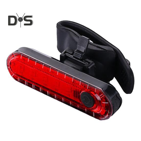 USB Rechargeable Bicycle Tail Light Energy-Saving LED Lamp Waterproof Bike Rear Safety Flashlight for Night Riding Outdoor Cycling