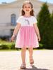Summer Unicorn Dress - Cute Short-Sleeved for Girls
