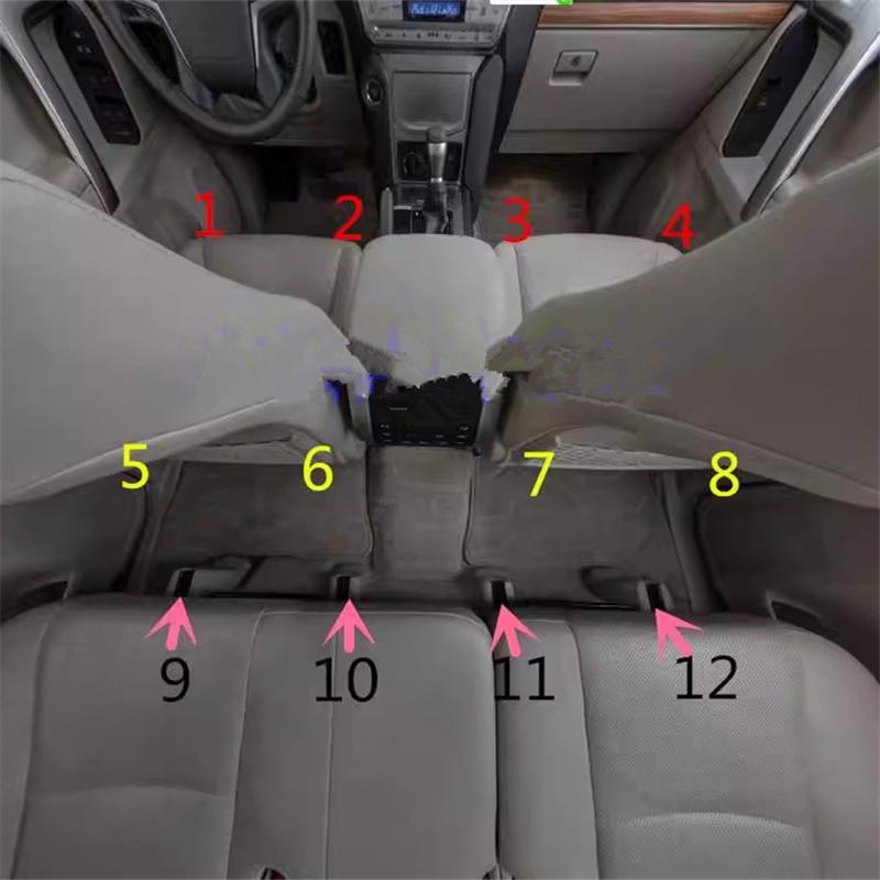4Pcs/Set for 7-Seat Model Front Rear Seat Bracket Trim Cover Slide Screw Cap For Toyota land Cruiser Prado 150 2010-2020