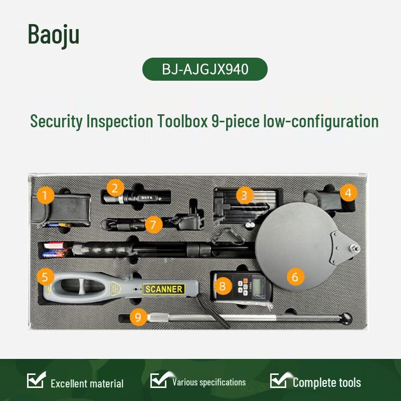 Baouju Portable 9-Piece Security Inspection Toolkit