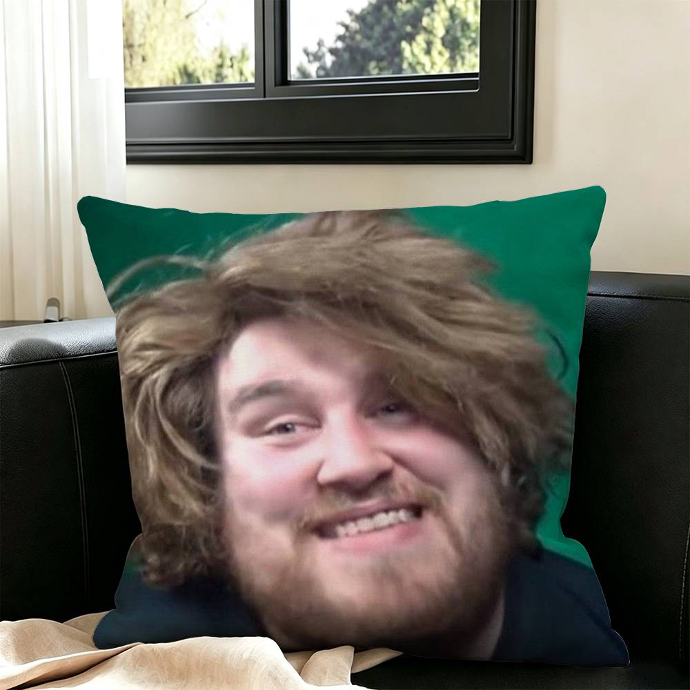 Funny Man Drachenlord Pillow Case Square Double-Sided Sofa Cushion Cover Bedroom Bedside Pillow