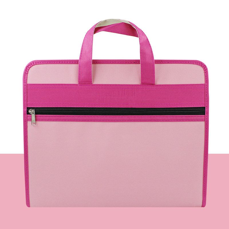Canvas Student Handheld Examination Paper Bag Multi-Layer Classification Folder Large Capacity Boys and Girls Expanding File Materials Cosmetics Bag