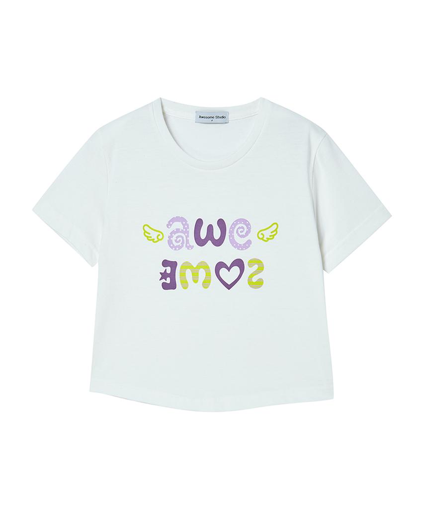 AWESOME STUDIO Awesome Kitsch Logo T-Shirt White