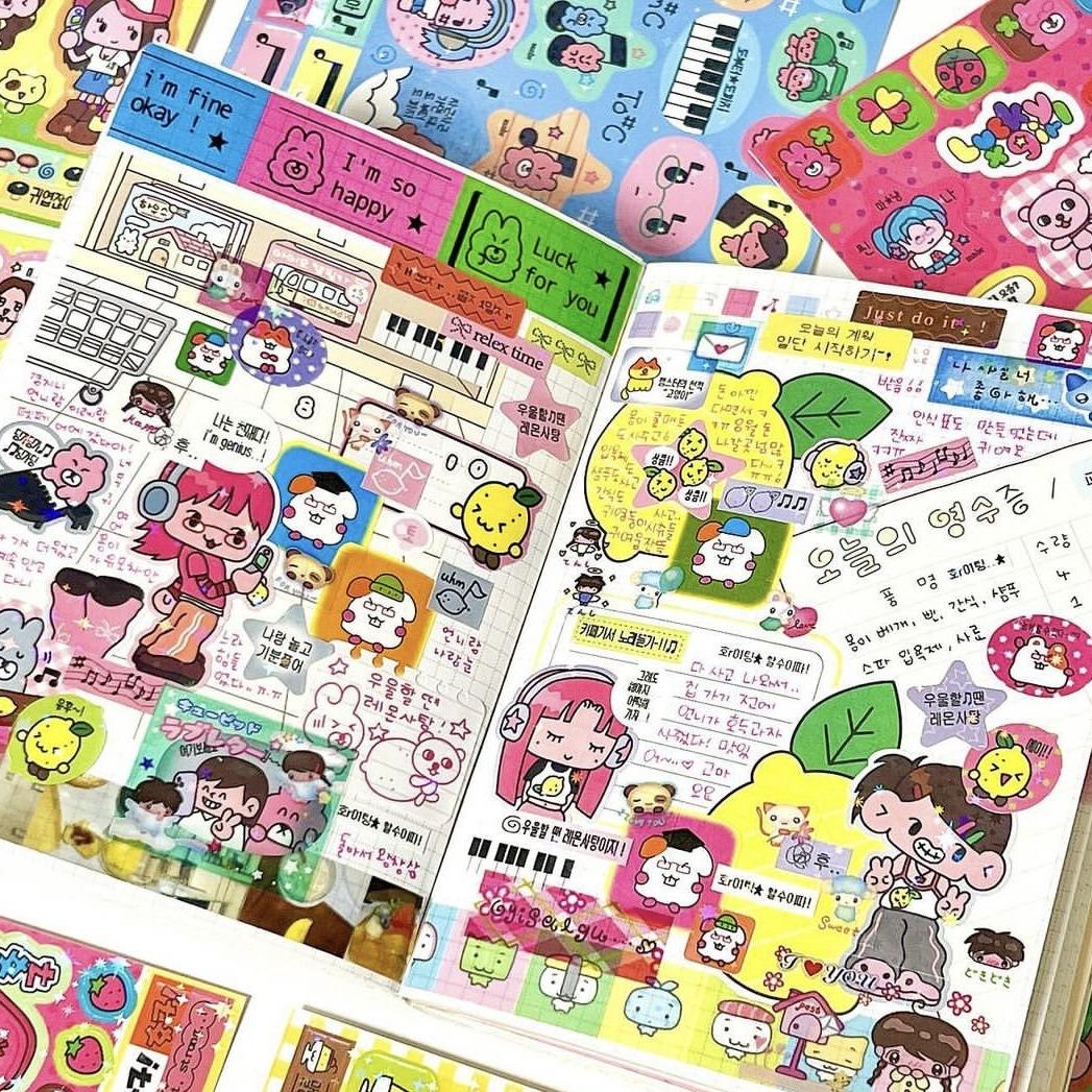 Bad Girl Корейская поп-музыка Ежедневные наклейки с персонажами Ins Goo Ka Hand Account — фото 4