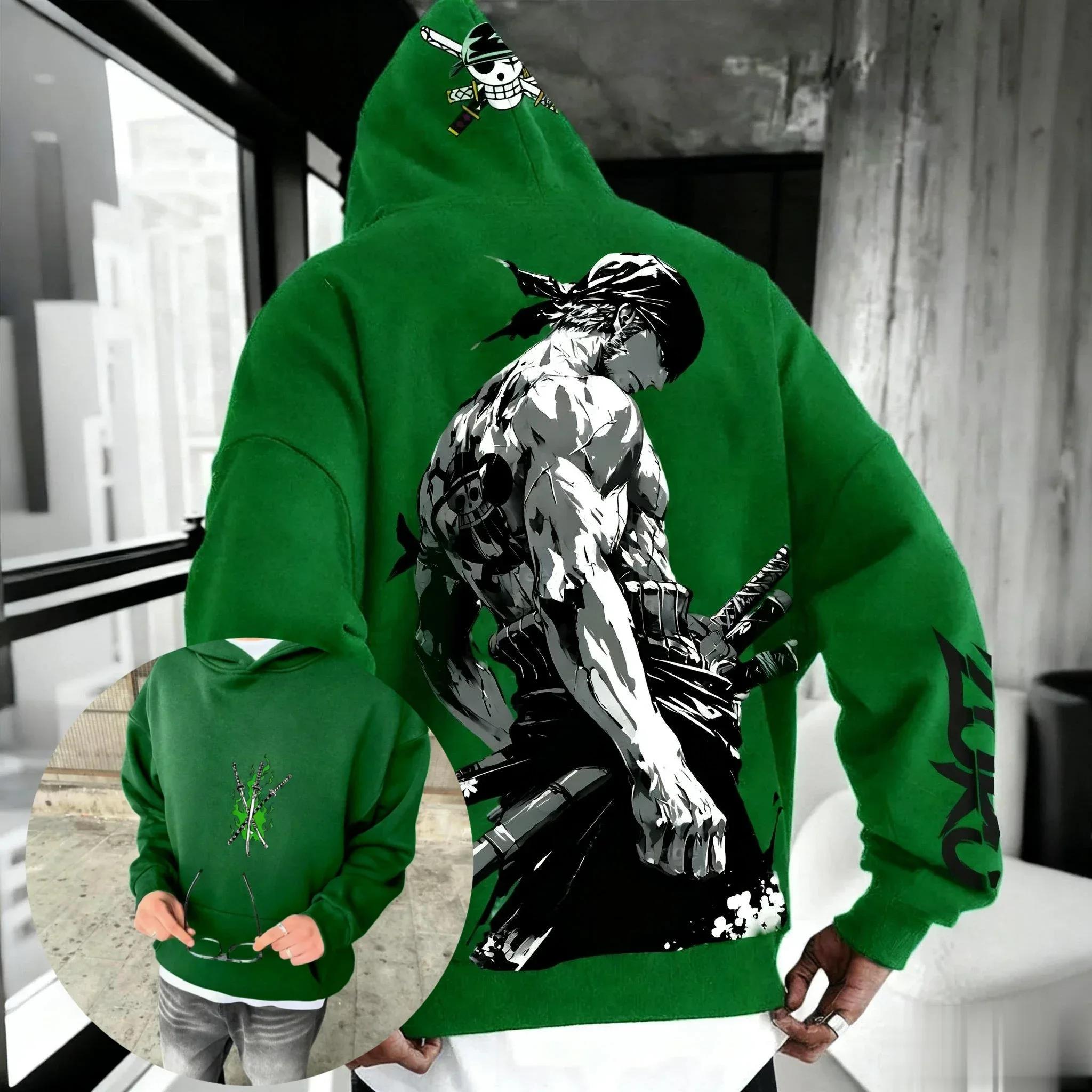 

Худі з аніме для чоловіків і жінок One Piece Луффі Gear 5 Ніка Streetwear Повсякденний світшот-пуловер Осінь Зима Косплей Довгий рукав XS