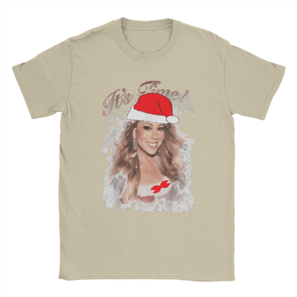 Mariahh CAREY It's Time 2025 Gift Men's T Shirt  Creative Tees Short Sleeve Round Neck T-Shirts 100% Cotton Summer Tops