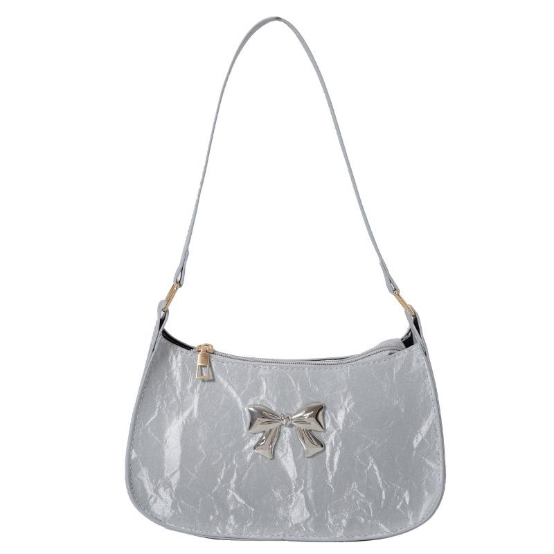 Suede Bow Casual Texture Underarm Bag New Niche Design Simple Commuting Trendy Bag