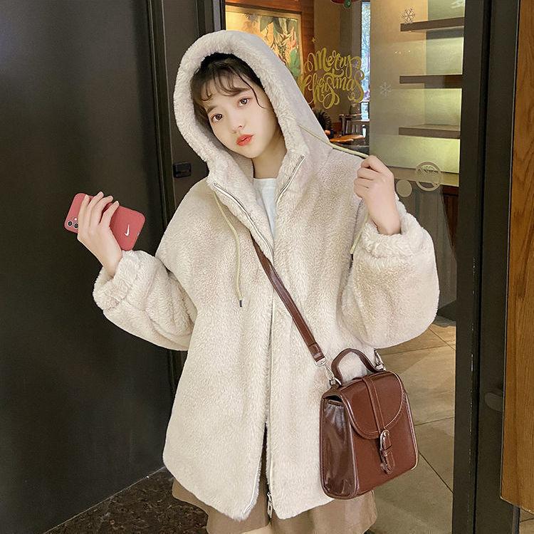 Imitation fur new light imitation rabbit fur short coat thickened imitation lamb wool plush coat female winter