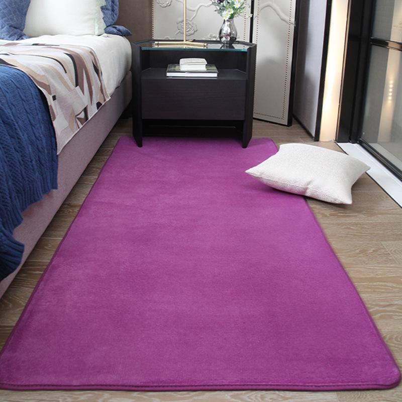 Thick Short Pile Bedroom Carpet: Bedside, Living Room, or Tatami Floor Rug