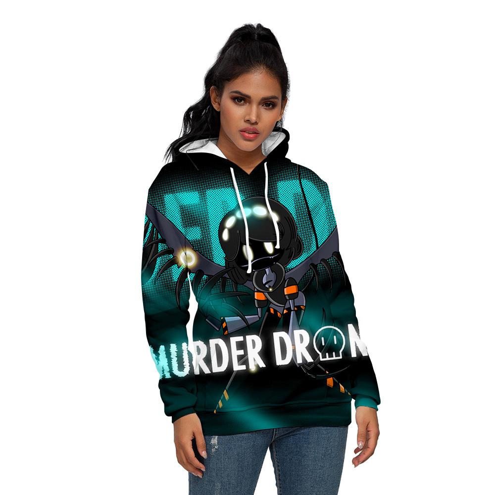 5 Colors Murder Drones Anime Hoodie Tie Dye Hoodie Streetwear Cartoon Printed Hooded Sweatshirt Men Women Cosplay Sports Pullovers