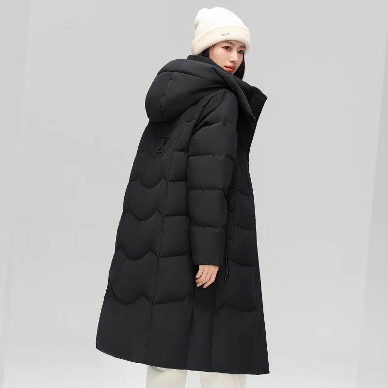 Fengmao Women's Mid-length Down Jacket with Removable Hood