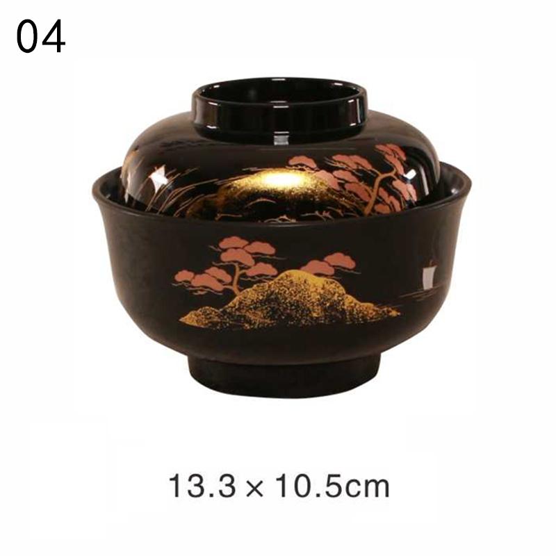 Japanese Style Miso Bowl With Lid Salad Rice Ramen Soup Bowls Udon Bowls Restaurant Ramen Noodles Container Tableware
