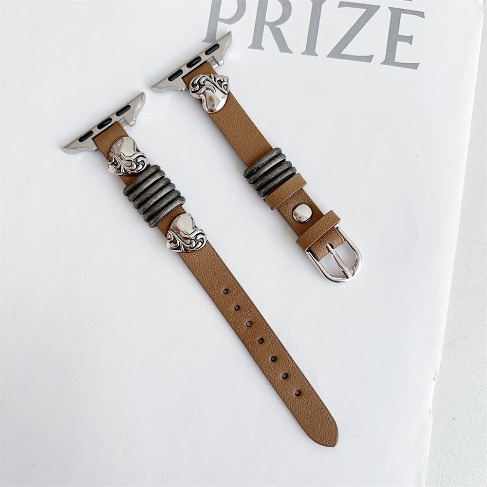 Calfskin Genuine Leather Watchband 38mm 40mm 41mm for iwatch 8 7 6 5 4 3 SE Replace Wrist Strap 42mm 44mm 45mm for Apple Watch