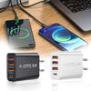 Cargador USB con múltiples puertos, salida estable, enchufe estadounidense, carga rápida de alta eficiencia, PD20W, cabezal de carga 3USB y tipo C, accesorios para teléfonos móviles