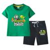 Plants Vs. Zombies Boys' Summer Set: Kids' Thin Short Sleeve T-shirt & Shorts Two-Piece Set