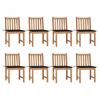 Day and Night - Day and Night Garden Chairs 8 Units Teak Wood with Cushions