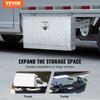 Underbody Truck Box, 30"×14"×16" Pickup Storage Box, Heavy Duty Aluminum Diamond Plate Tool Box with Lock and Keys, Waterproof Trailer Storage Box