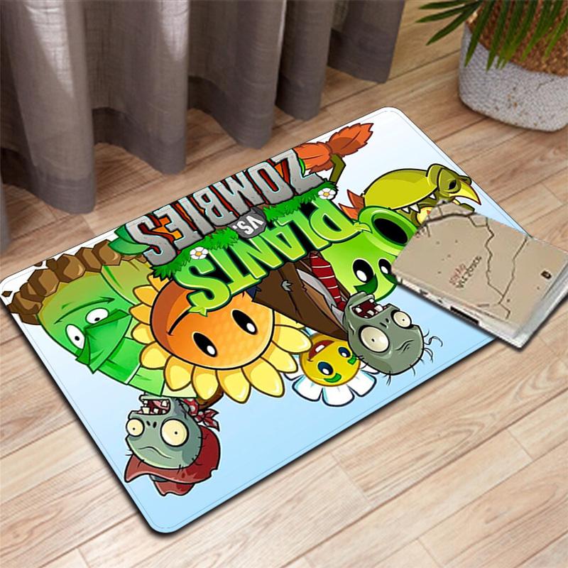 Plants vs. Zombies pattern Rug Floor Mat for Living Room or Bedroom Soft and Comfortable Carpet a Gift for Birthday and Holiday.