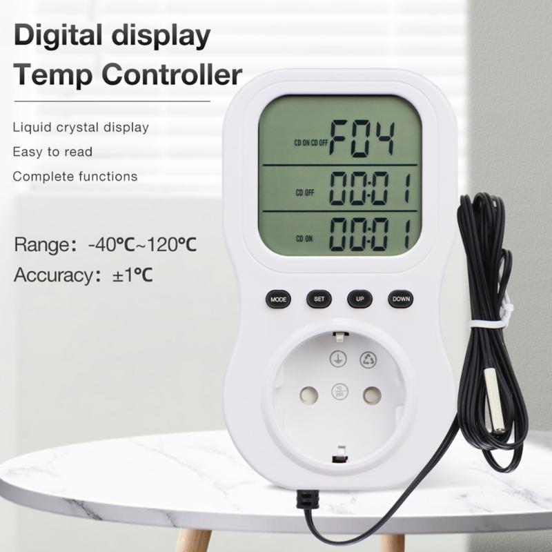 LCD Screen Socket Thermostat Digital Temperature Controller Socket Outlet Timer Switches Heating Cooling Thermostat Socket