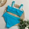 OFTBUY 2025 New Summer Sexy Sports Style High-waisted Swimsuit Women 2 Pieces Bikini Set Removable Bra Beach Swimwear Female