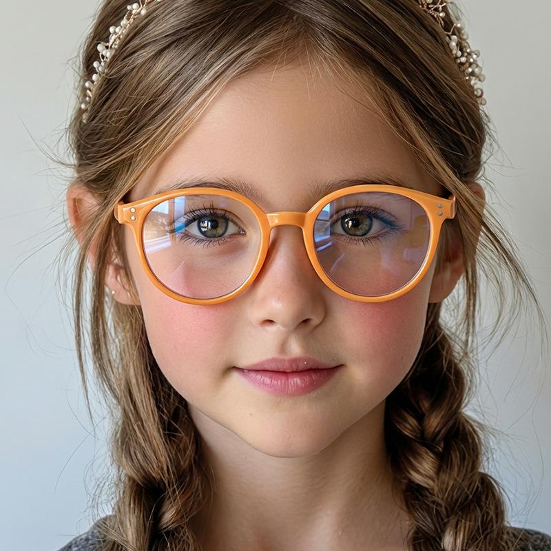 Smart photosensitive color-changing children's silicone glasses, dual-purpose dual-purpose glasses for boys and girls, high-definition blue light prot