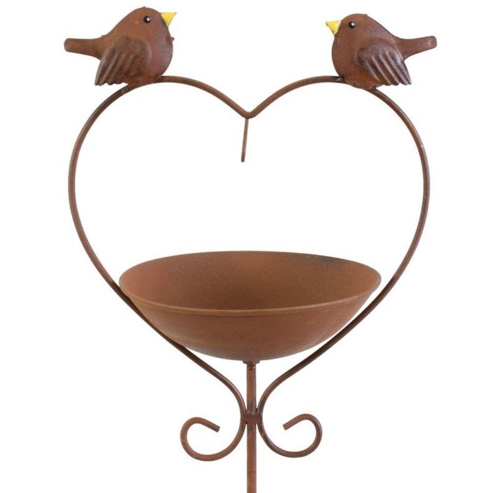Retro Bird Feeder Ground Plugin Decorative Bird Feeding Dish Crafts Bird Water Bowl  Drinking