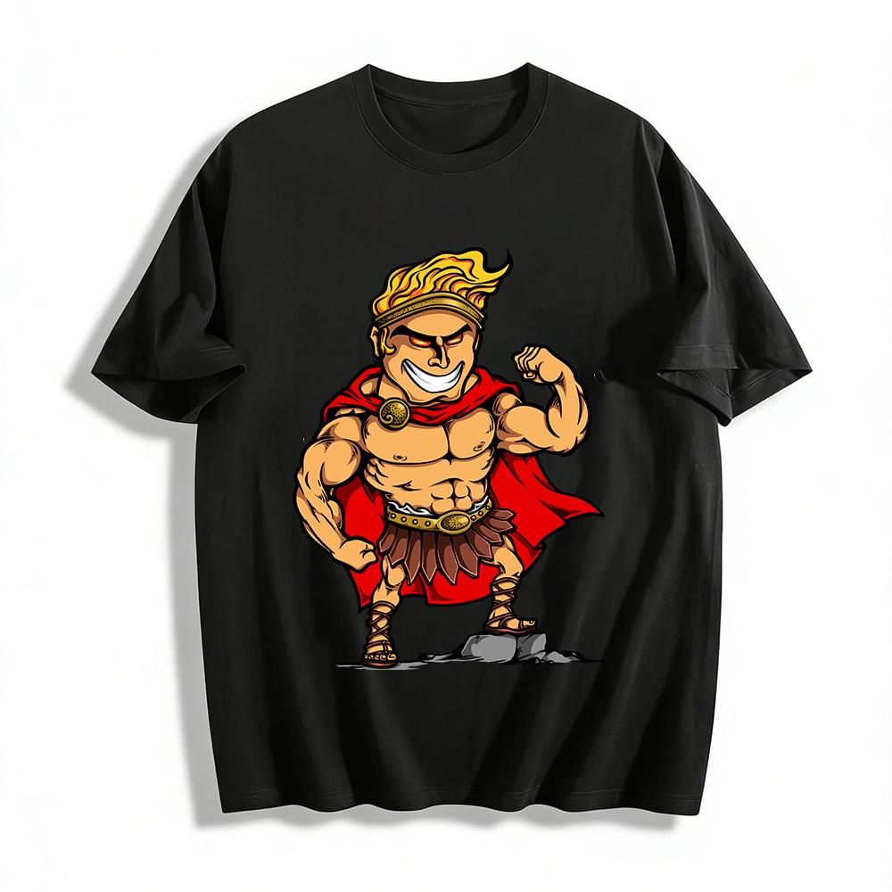 Greek God Muscle Hunk Print Trendy Casual Short Sleeve T-Shirt Pure cotton T-shirt XXS