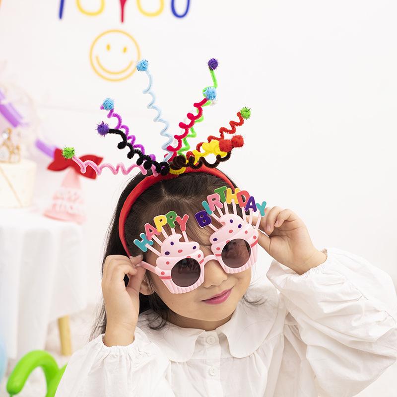 Colorful Korean Spring Birthday Cartoon Ball Headband - Cute Dress-Up Photo Prop Headband