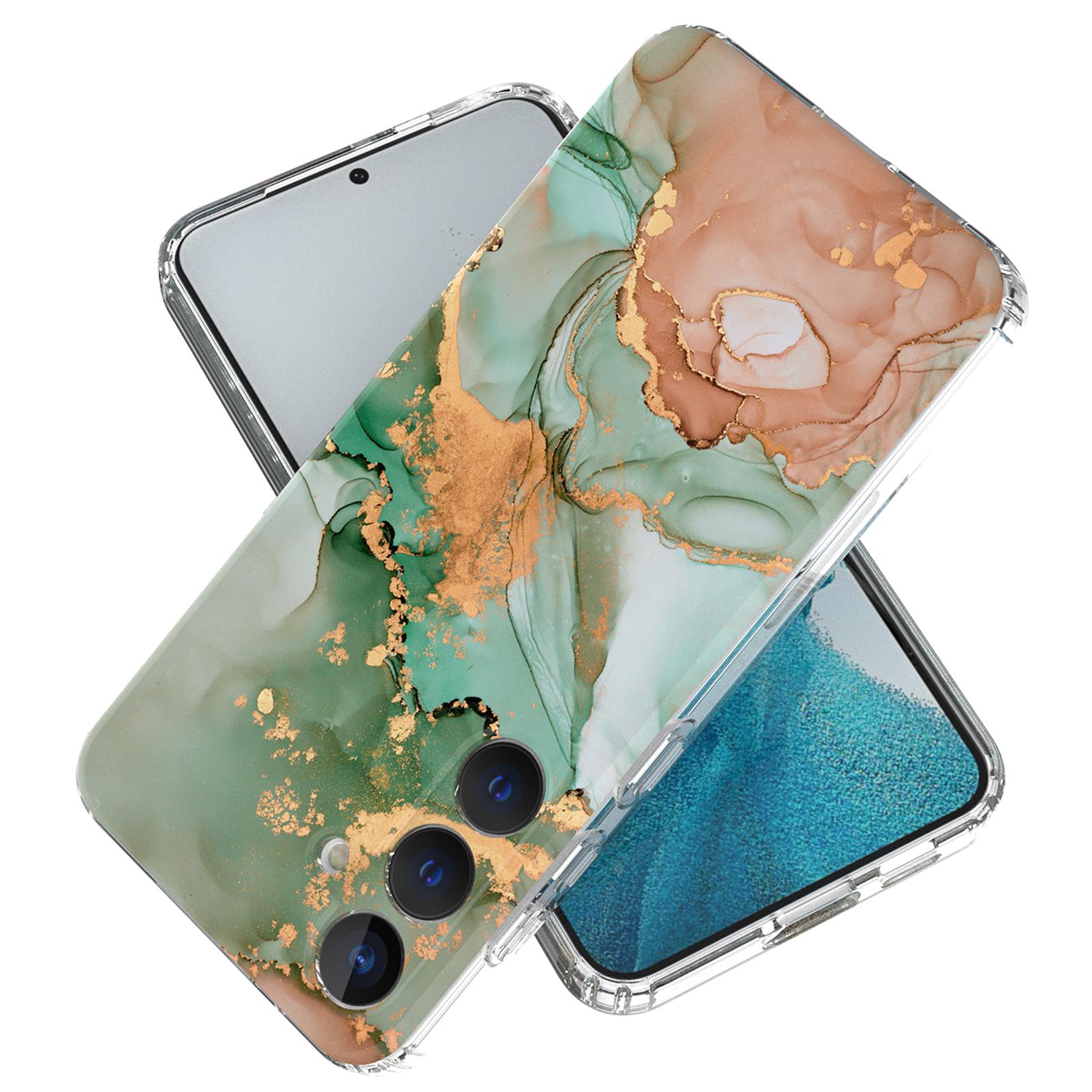 

For Samsung Galaxy S24+ Phone Case GW18 Marble Pattern IMD Phone Cover Style C