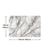 Luxury White and Gold Marble Kitchen Mat Soft Thickened Kitchen Floor Mat Waterproof Non-slip Oil-proof Floor Mat Runner Rug for Kitchen