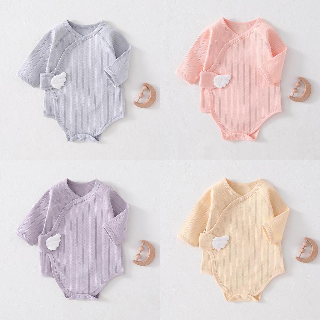 Baby Cotton Romper With Air Layer For Newborns Safe Breathable Infant One Piece For Spring Autumn