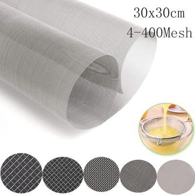 4-400Mesh 30x30cm Roostevaba teras Võrgusilma filter võrk metallist esiosa remont fikseeritud võrguga filter kootud traadist sõela plaatfilter